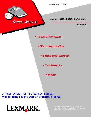 Сервисная инструкция Lexmark X940E, X945E MFP FIN ― Manual-Shop.ru