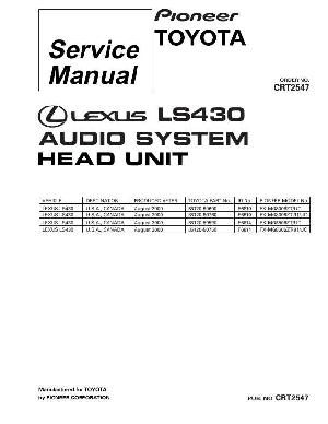 Сервисная инструкция Pioneer FX-MG8006, FX-MG8506, LS430 ― Manual-Shop.ru