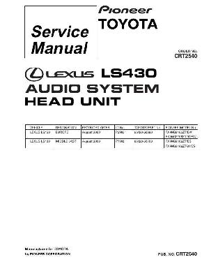 Сервисная инструкция Pioneer FX-MG9106, LS430 ― Manual-Shop.ru