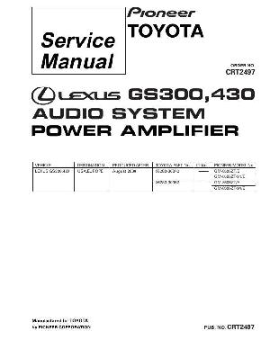 Сервисная инструкция Pioneer GM-8506, GM-8606, GS300, GS430 ― Manual-Shop.ru