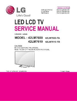 Service manual LG 42LM7600, 42LM7610, LB22E ― Manual-Shop.ru