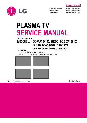 Сервисная инструкция LG 60PJ101C 60PJ102C 60PJ103C 60PJ104C PC01A ― Manual-Shop.ru