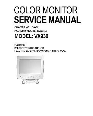 Сервисная инструкция LG EG994 ― Manual-Shop.ru