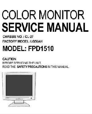 Сервисная инструкция LG FPD1510 ― Manual-Shop.ru