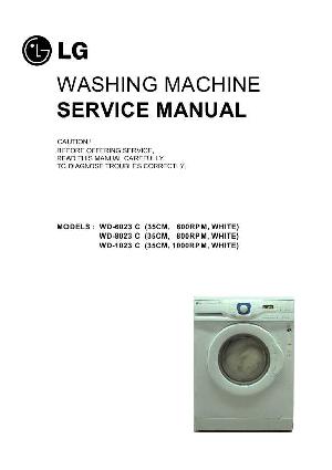 Сервисная инструкция LG WD-1023C, WD-6023C, WD-8023C ― Manual-Shop.ru