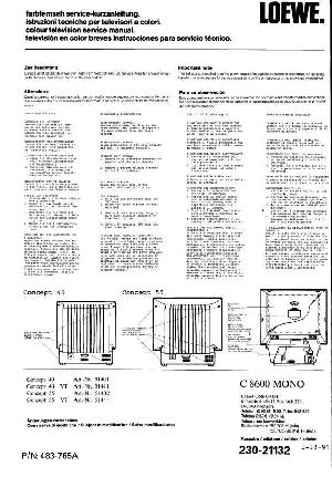 Service manual Loewe C8600 MONO ― Manual-Shop.ru