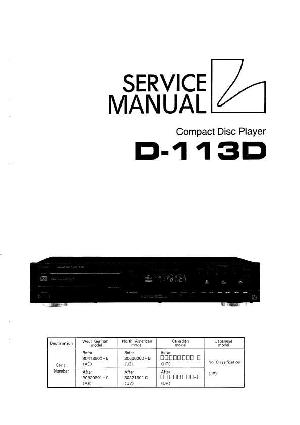 Сервисная инструкция Luxman D-113D ― Manual-Shop.ru