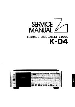 Сервисная инструкция Luxman K-04 ― Manual-Shop.ru