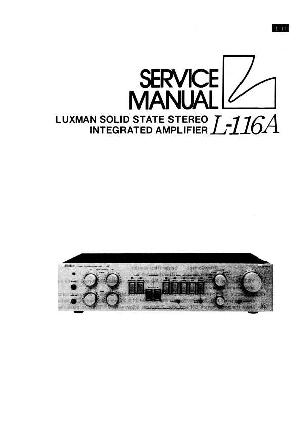 Сервисная инструкция Luxman L-116A ― Manual-Shop.ru