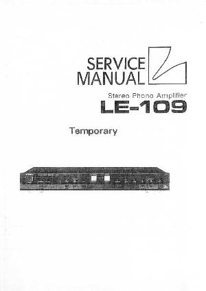 Сервисная инструкция Luxman LE-109 ― Manual-Shop.ru
