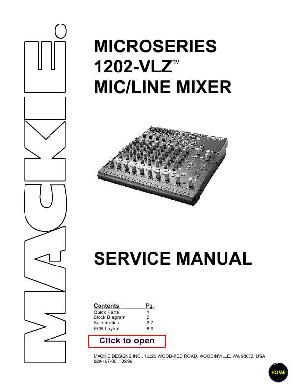 Service manual Mackie 1202-VLZ ― Manual-Shop.ru