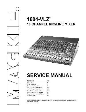 Service manual Mackie 1604VLZ ― Manual-Shop.ru