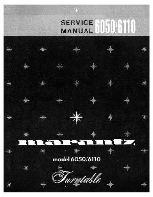 Сервисная инструкция Marantz 6050, 6110 ― Manual-Shop.ru