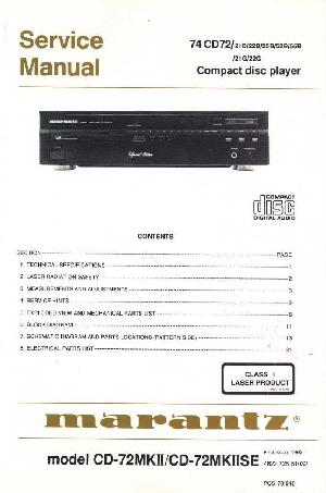 Сервисная инструкция Marantz 74CD72-MK2  ― Manual-Shop.ru