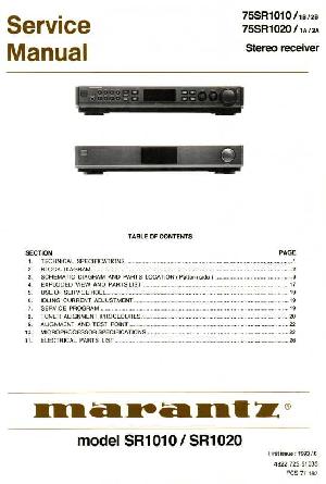 Сервисная инструкция MARANTZ 75SR1010 ― Manual-Shop.ru