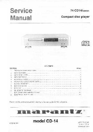 Service manual Marantz CD-14 ― Manual-Shop.ru
