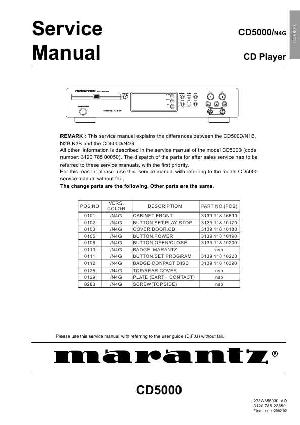 Сервисная инструкция Marantz CD-5000 ― Manual-Shop.ru