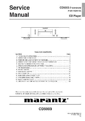 Service manual Marantz CD-5003 ― Manual-Shop.ru