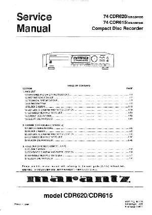 Сервисная инструкция Marantz CDR-615, CDR-620 ― Manual-Shop.ru