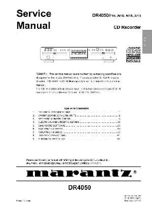 Сервисная инструкция Marantz DR-4050 ― Manual-Shop.ru