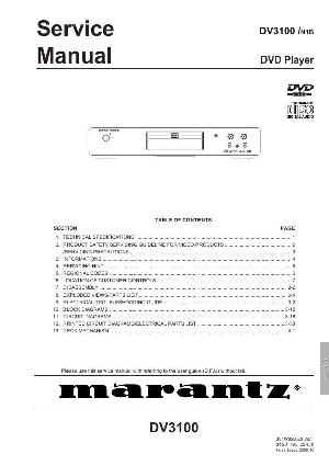 Сервисная инструкция Marantz DV-3100 ― Manual-Shop.ru