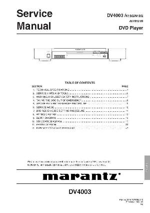 Сервисная инструкция Marantz DV-4003 ― Manual-Shop.ru