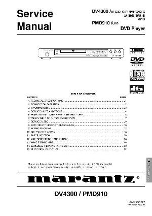 Сервисная инструкция Marantz DV-4300, PMD-910 ― Manual-Shop.ru