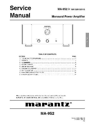 Сервисная инструкция Marantz MA-9S2 ― Manual-Shop.ru