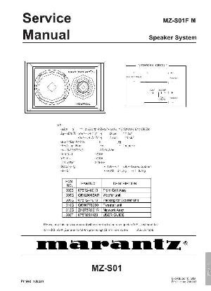 Сервисная инструкция Marantz MZ-S01 ― Manual-Shop.ru