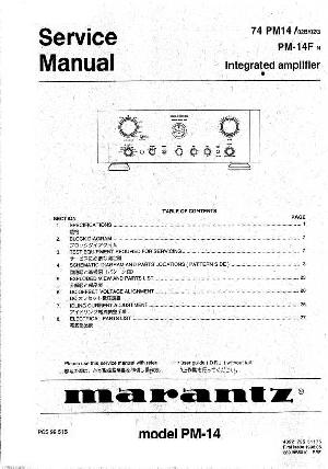 Сервисная инструкция Marantz PM-14 ― Manual-Shop.ru