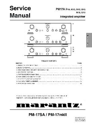 Сервисная инструкция Marantz PM-17A, PM-17SA, PM-17MKII ― Manual-Shop.ru