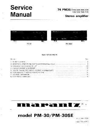 Сервисная инструкция Marantz PM-30, PM-30SE ― Manual-Shop.ru