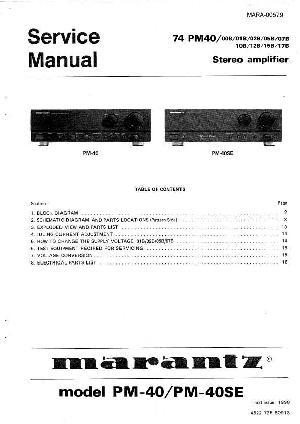 Сервисная инструкция Marantz PM-40, PM-40SE ― Manual-Shop.ru