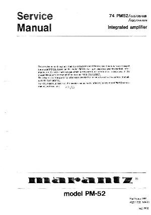Сервисная инструкция Marantz PM-52 ― Manual-Shop.ru