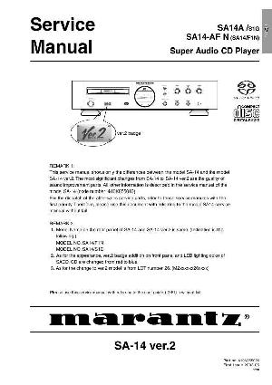 Сервисная инструкция Marantz SA-14 VER.2 ― Manual-Shop.ru