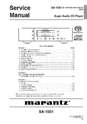 Сервисная инструкция Marantz SA-15S1 ― Manual-Shop.ru