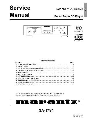 Сервисная инструкция Marantz SA-17S1 ― Manual-Shop.ru