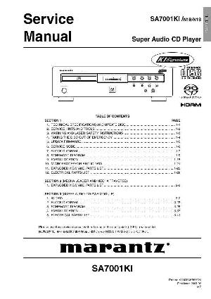 Сервисная инструкция Marantz SA-7001KI ― Manual-Shop.ru