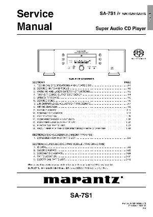 Сервисная инструкция Marantz SA-7S1 ― Manual-Shop.ru