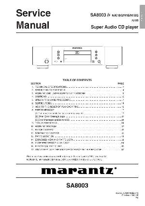 Сервисная инструкция Marantz SA-8003 ― Manual-Shop.ru