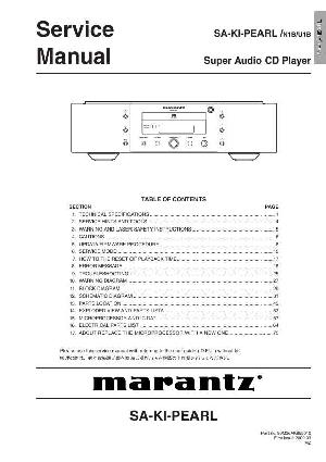 Сервисная инструкция Marantz SA-KI-PEARL ― Manual-Shop.ru