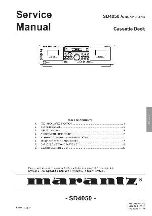 Сервисная инструкция Marantz SD-4050 ― Manual-Shop.ru