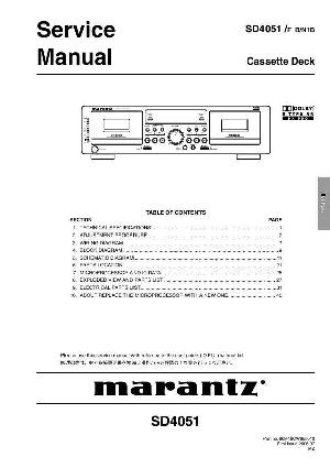 Сервисная инструкция Marantz SD-4051 ― Manual-Shop.ru