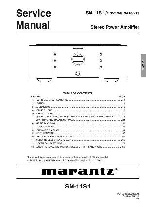 Сервисная инструкция Marantz SM-11S1 ― Manual-Shop.ru