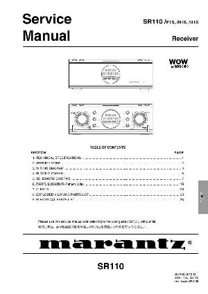 Сервисная инструкция Marantz SR-110 ― Manual-Shop.ru