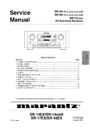 Сервисная инструкция Marantz SR-14EX, SR-14MKII, SR-17EX, SR-18EX ― Manual-Shop.ru