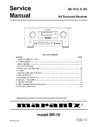 Сервисная инструкция Marantz SR-18 ― Manual-Shop.ru