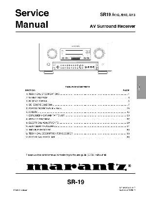 Сервисная инструкция Marantz SR-19 ― Manual-Shop.ru