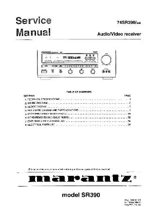 Сервисная инструкция Marantz SR-390 ― Manual-Shop.ru