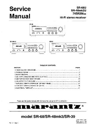 Сервисная инструкция Marantz SR-39, SR-48MK2, SR-68 ― Manual-Shop.ru